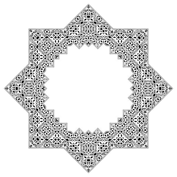 SVG Islamic star vector image