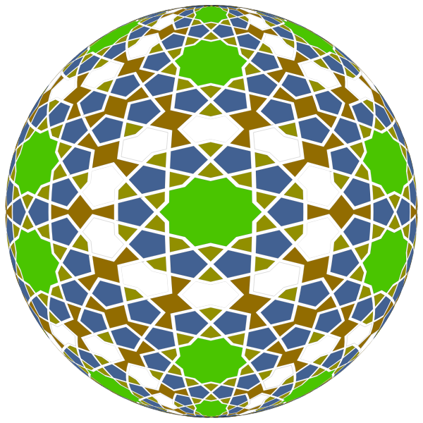 SVG Islamic tiled sphere vector illustration
