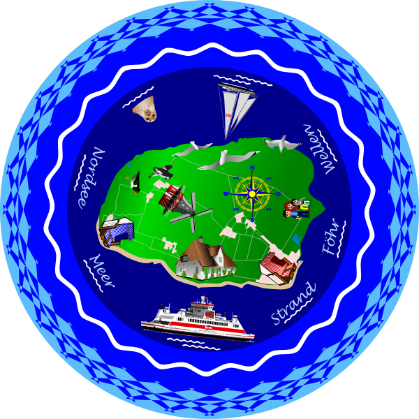 SVG Island Foehr Plate vector graphics