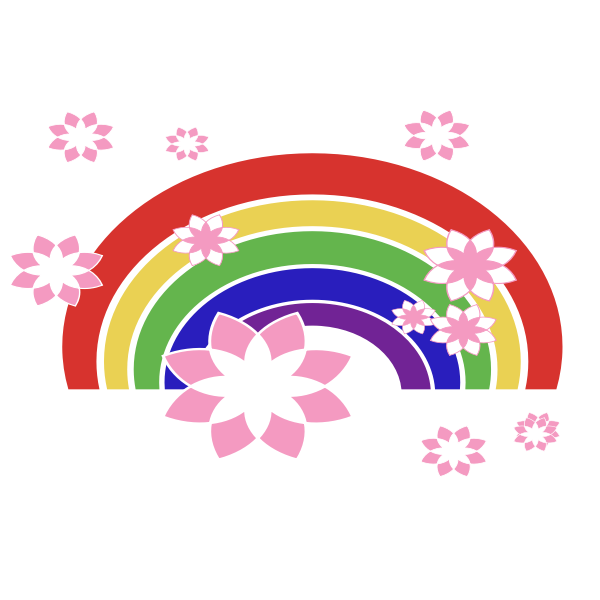SVG Isolated Rainbow 3