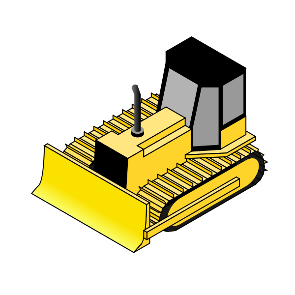 SVG Isometric bulldozer