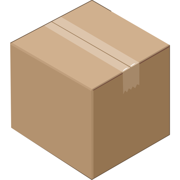 SVG Isometric cardboard box
