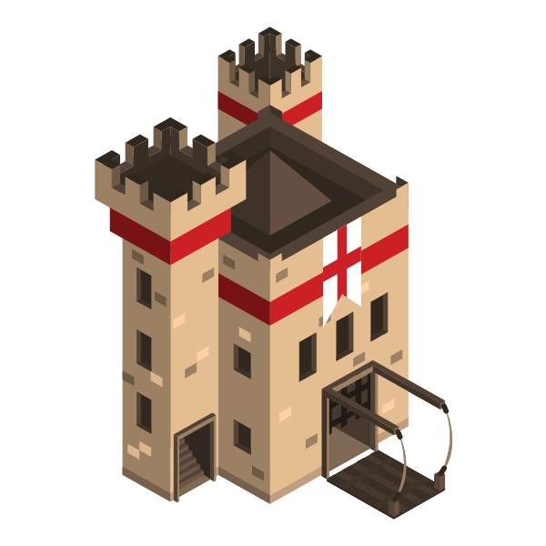 SVG Isometric castle