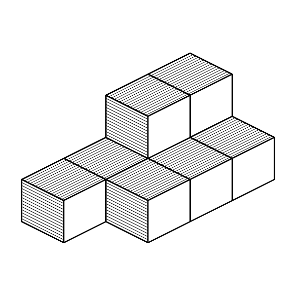 SVG isometric coloring cubes