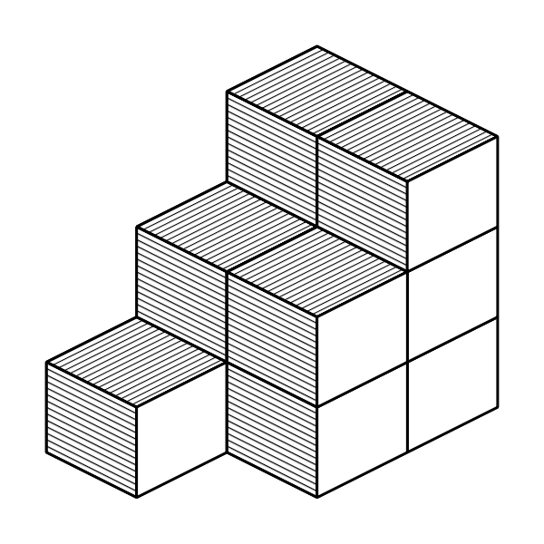 SVG Isometric cubes vector image