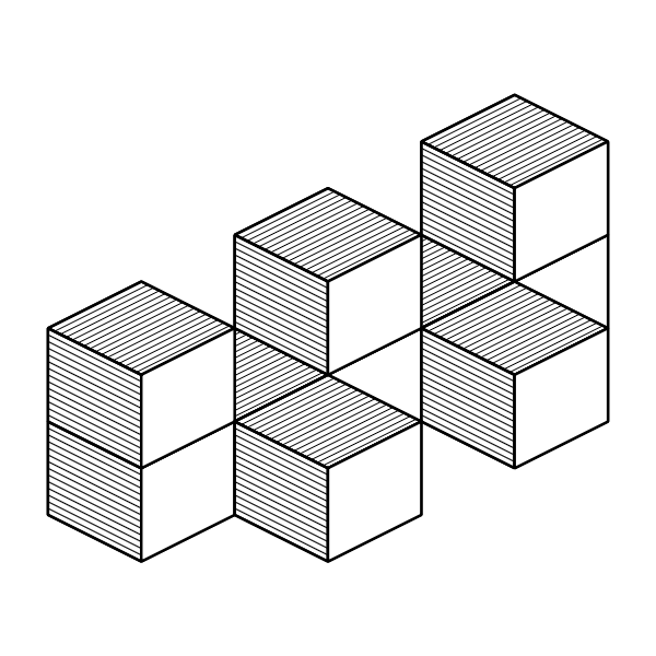 SVG Isometric cubes wall