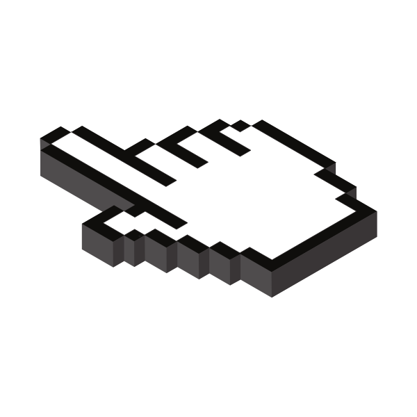 SVG Isometric digital hand pointer vector image