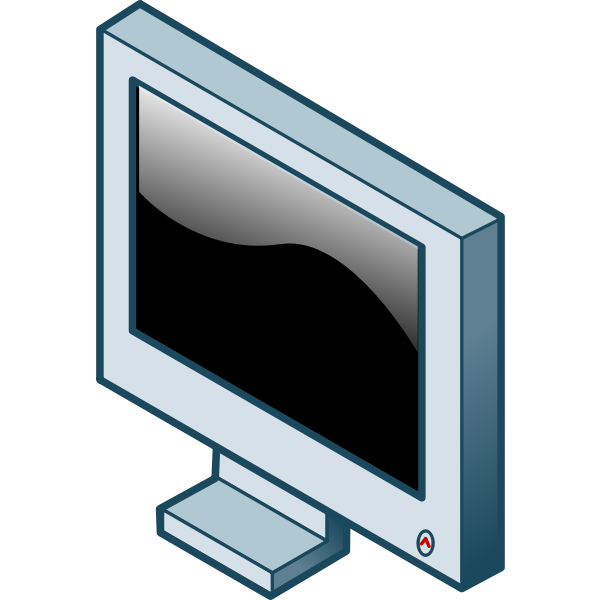 SVG Isometric LCD screen vector image
