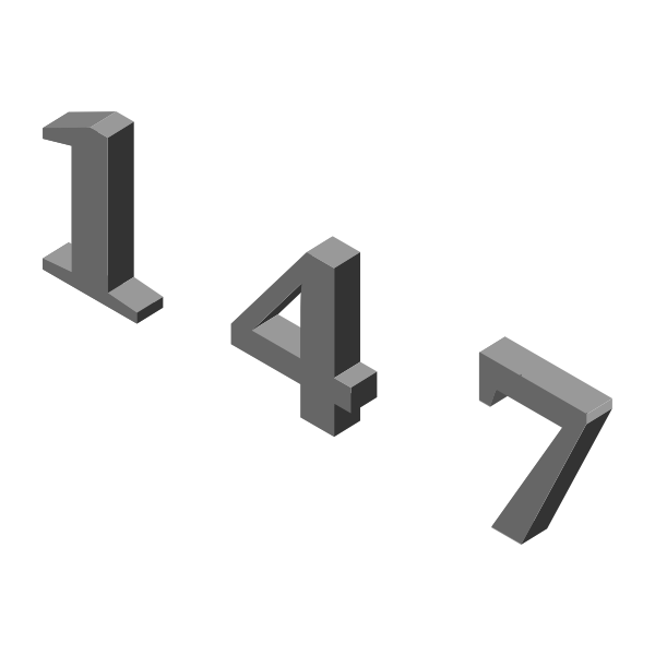 SVG Isometric numbers