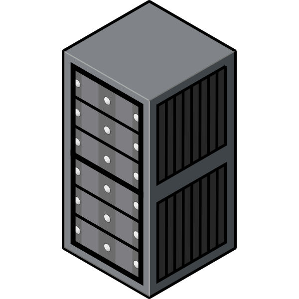 SVG Isometric server cabinet vector graphics