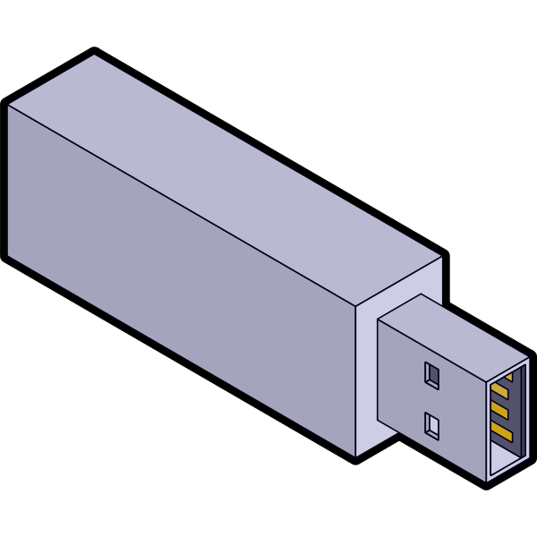 SVG Isometric USB stick vector graphics