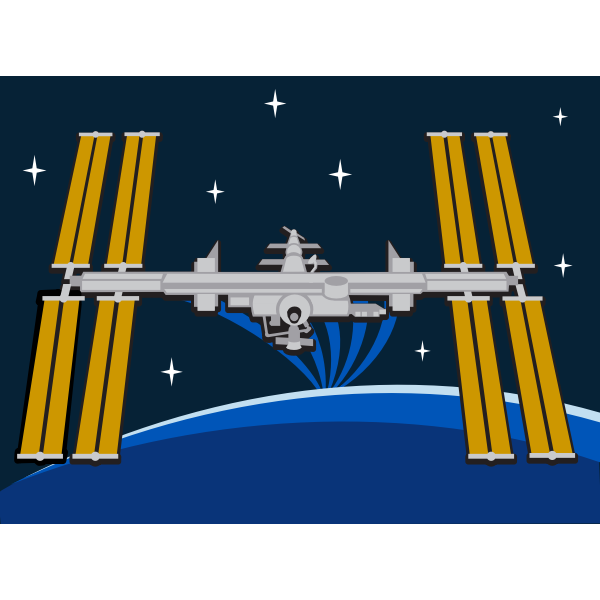 SVG ISS Station in space