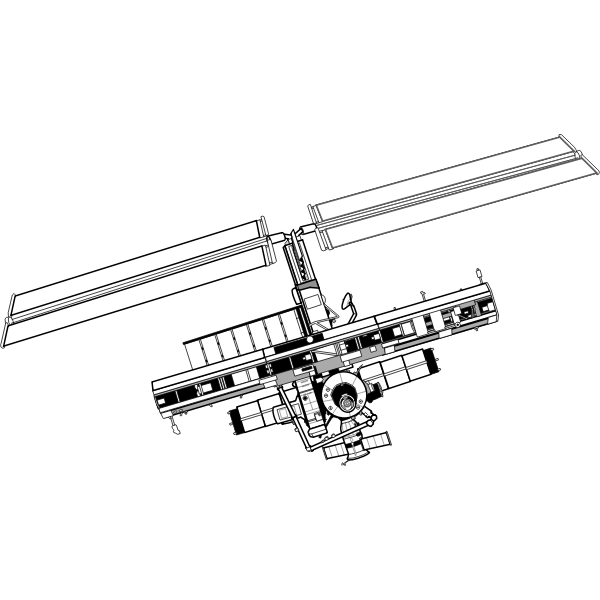 SVG ISS vector drawing illustration
