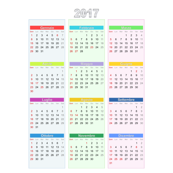 SVG Italian calendar