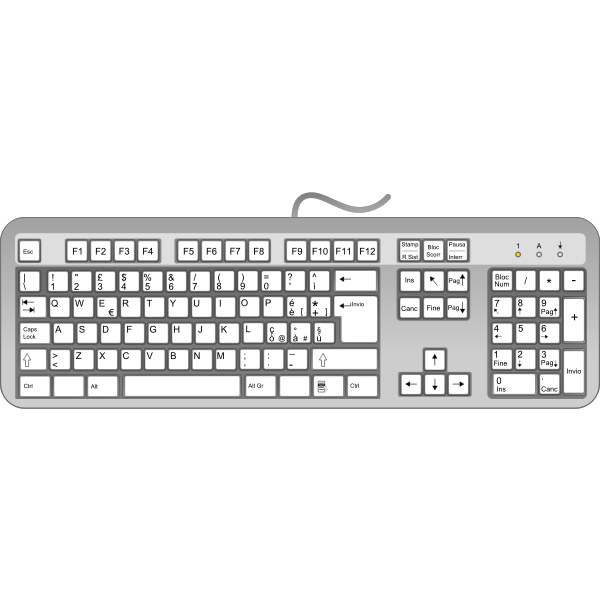SVG Italian keyboard vector image