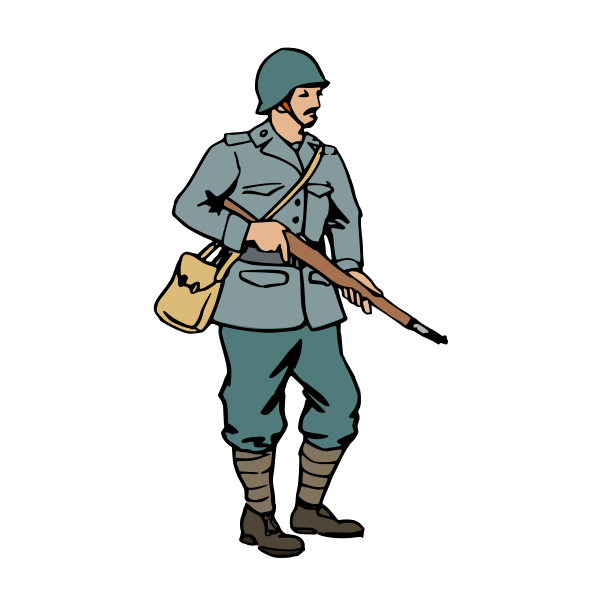 SVG Italian soldier of WW2 vector