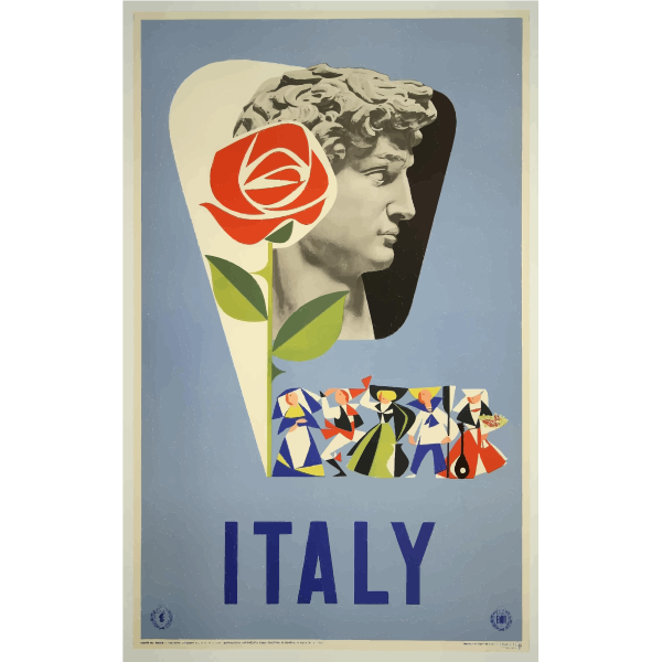 SVG Italian vintage travel poster