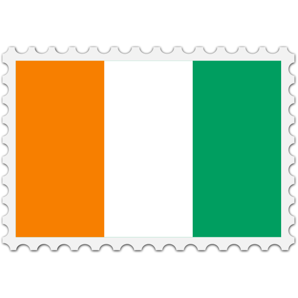 SVG Ivory Coast flag stamp