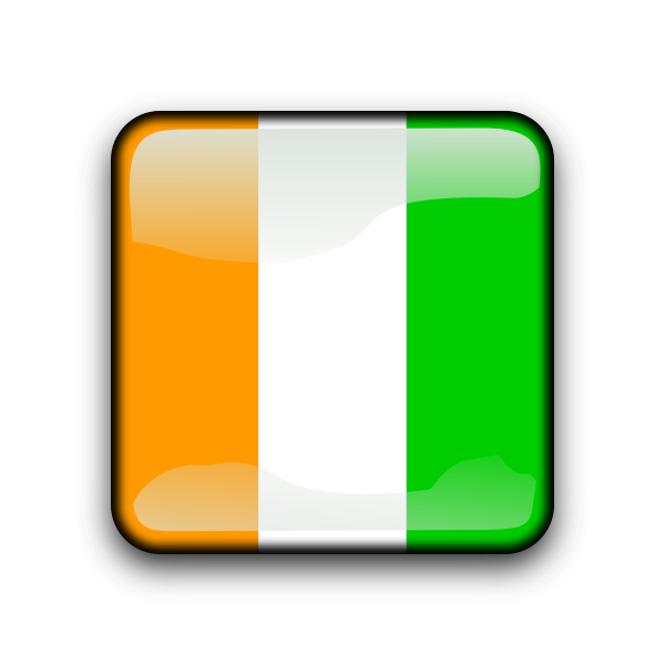 SVG Ivory Coast vector button