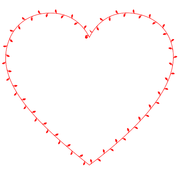SVG Ivy heart vector illustration