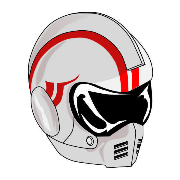 SVG J9 helmet vector drawing