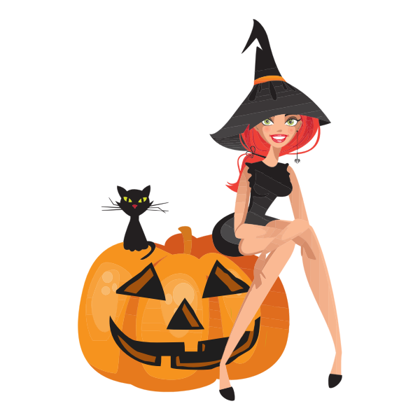 SVG Jack-O-Lantern and a lady
