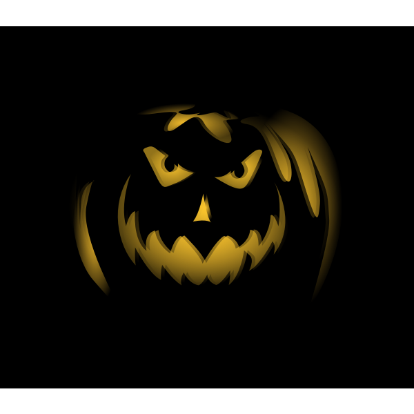 SVG Jack-O-Lantern in the dark vector image