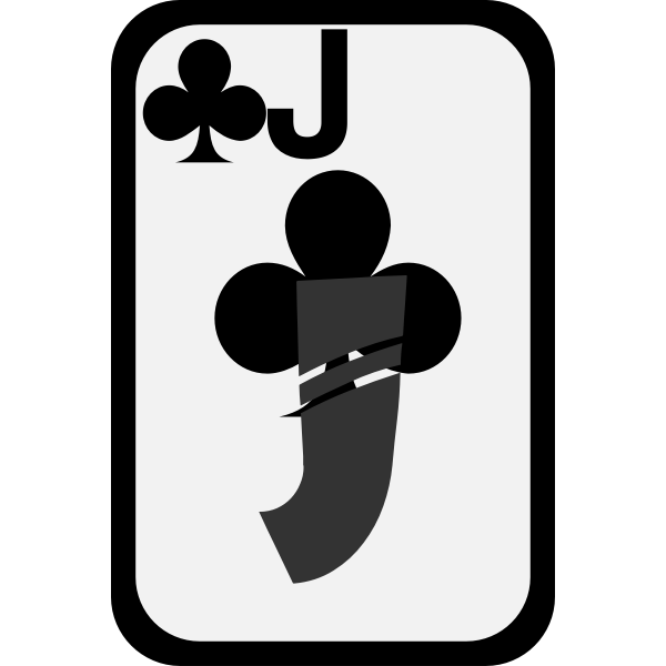 SVG Jack of Clubs funky playing card vector image