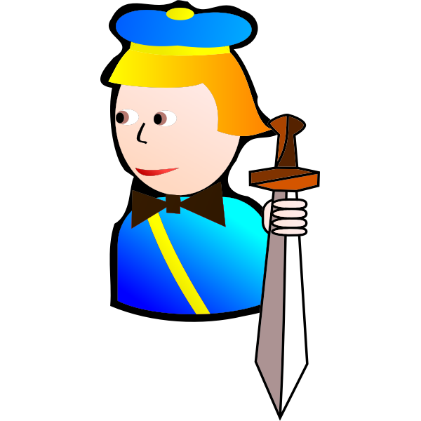 SVG Jack of diamonds cartoon vector drawing
