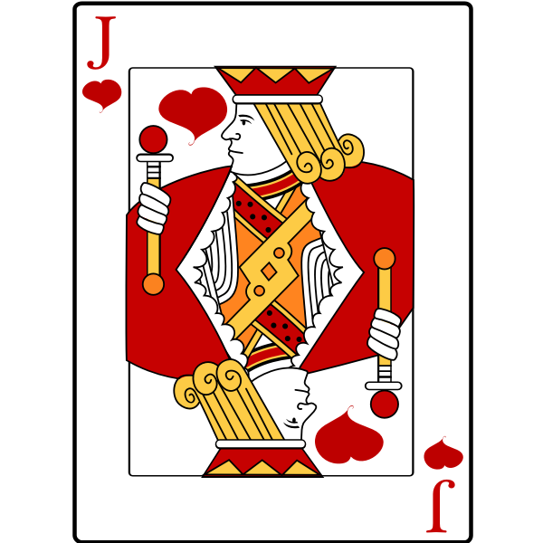 SVG Jack of heart playing card vector graphics