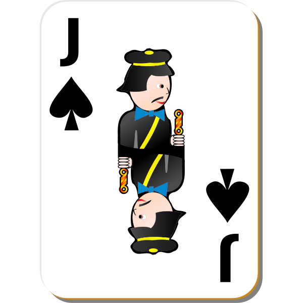 SVG Jack of Spades gaming card vector clip art