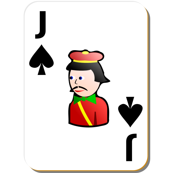 SVG Jack of spades playing card vector illustration