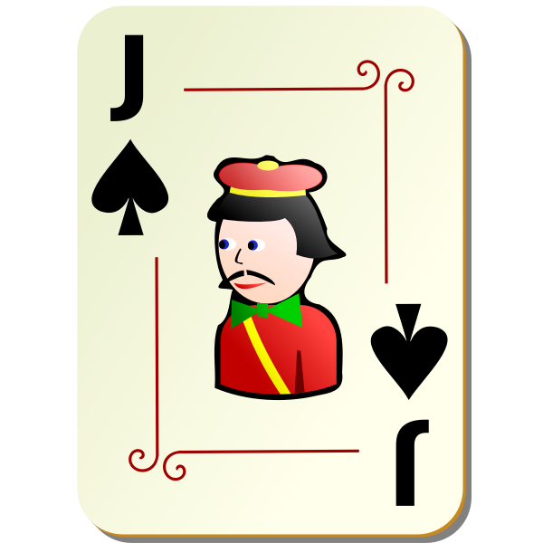 SVG Jack of spades playing card vector illustration
