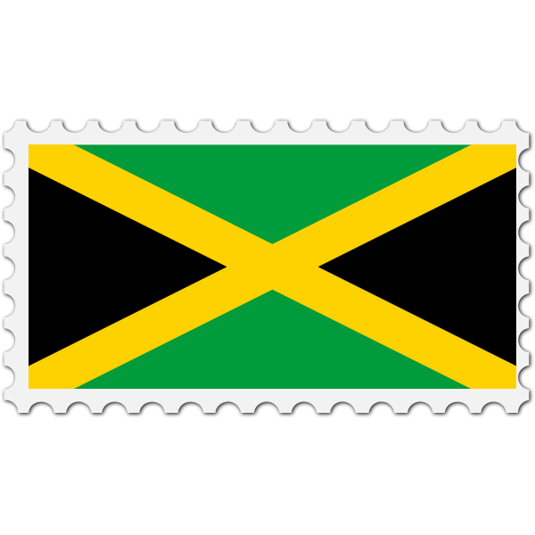 SVG Jamaica flag stamp