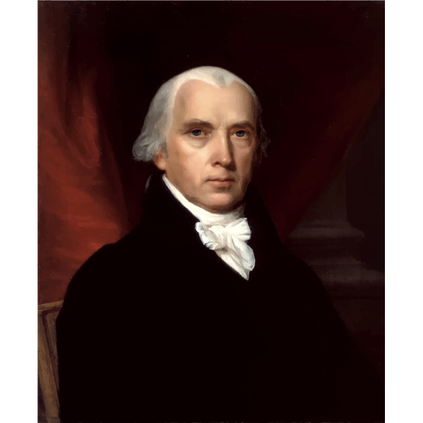 SVG James Madison Portrait 1816 By John Vanderlyn