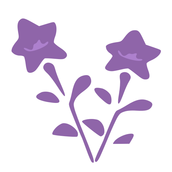 SVG Japanese bellflower purple imprint vector image