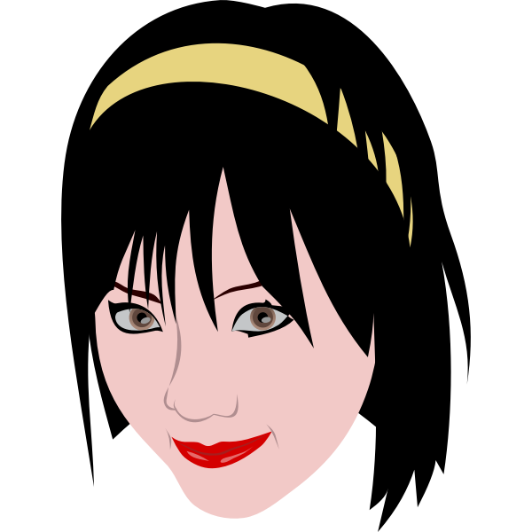 SVG Japanese brunette