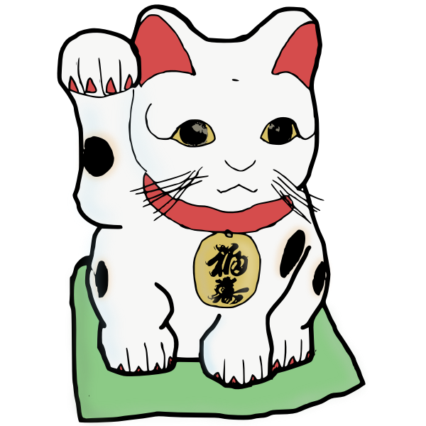 SVG Japanese cat vector image