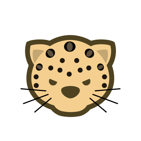 SVG Japanese Dou Shou Qi leopard vector clip art