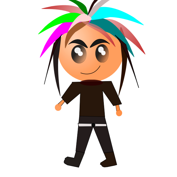 SVG Japanese emo kid