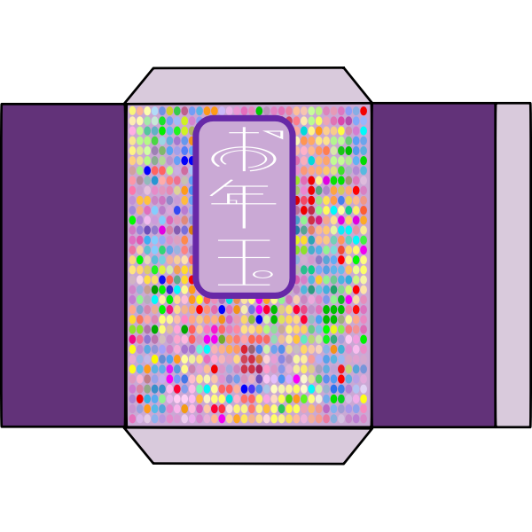 SVG Japanese envelope with money