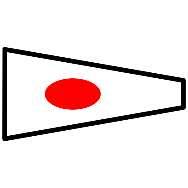 SVG Japanese flag outlined