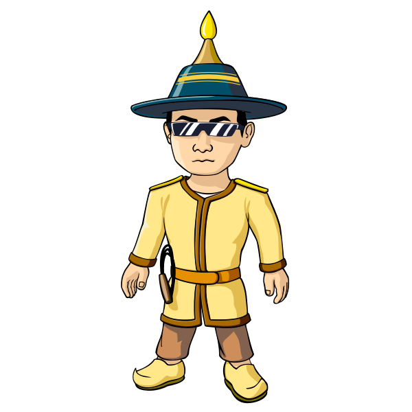 SVG Japanese game character