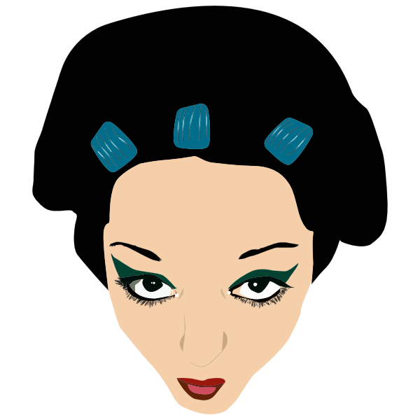 SVG Japanese girl039s head image