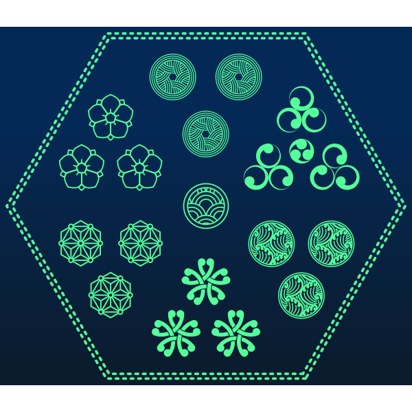 SVG Japanese heraldry patterns