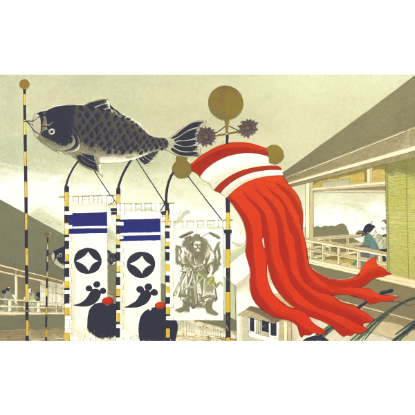 SVG Japanese scene vector image