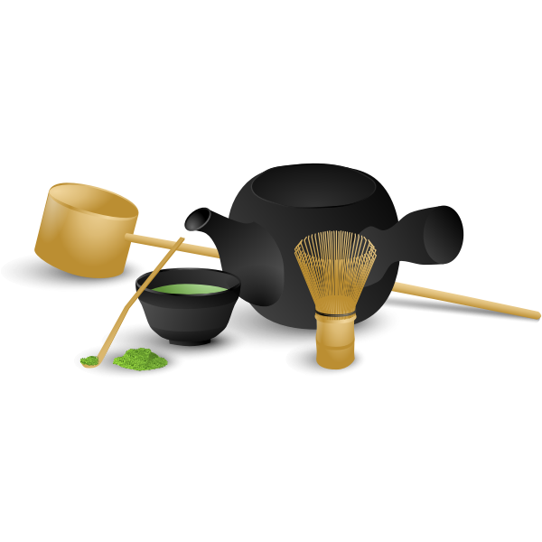 SVG Japanese tea serving vector image