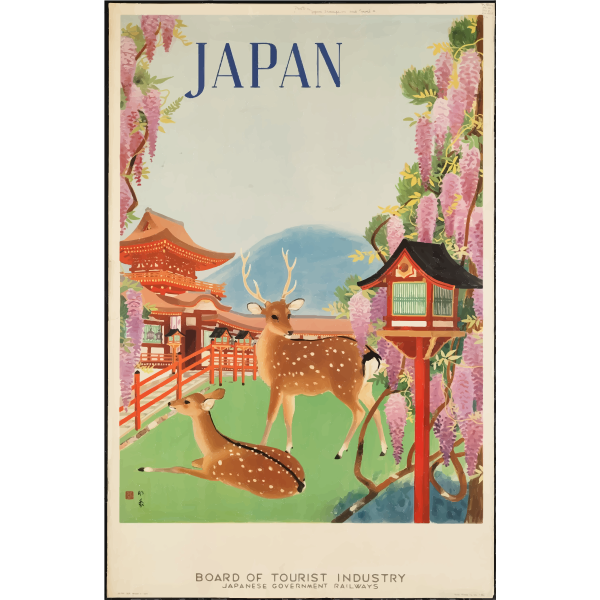 SVG Japanese travel poster
