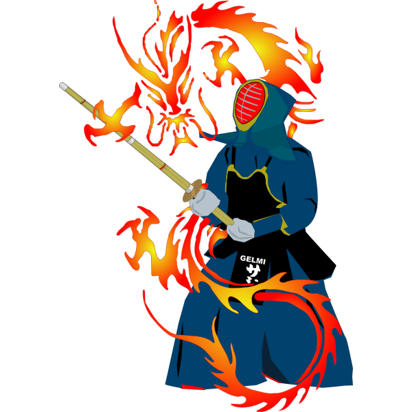 SVG Japanese warrior vector image
