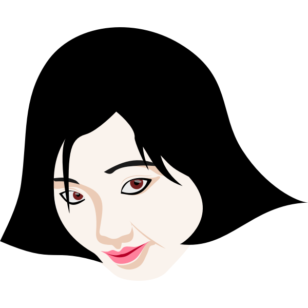SVG Japanese woman039s face vector image